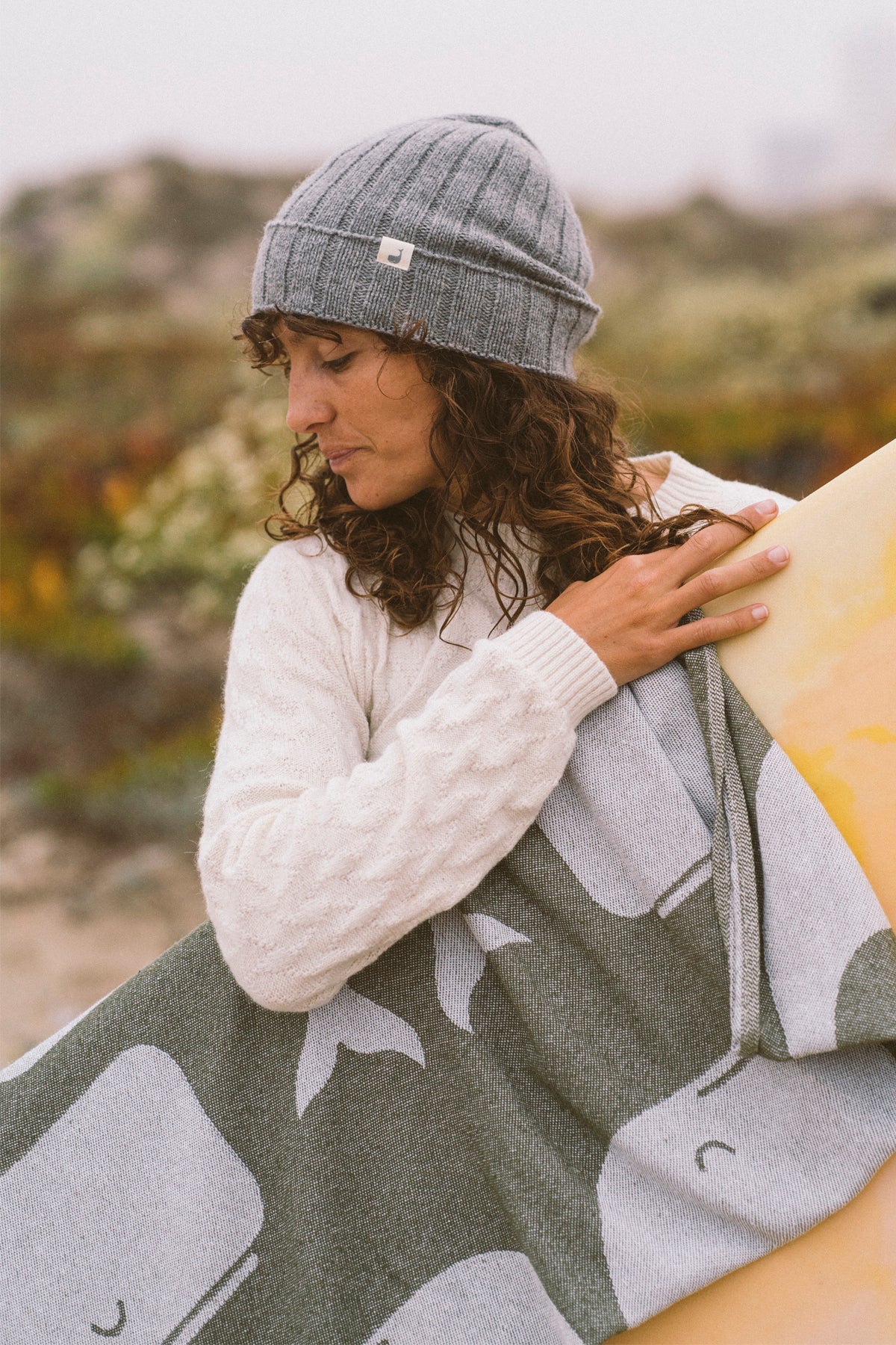 Cribinau Beanie - Melange Grey – Image 3