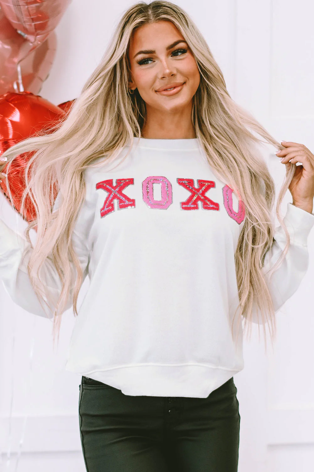 Brillant Xoxo Valentine Sweatshirt Épais – Image 5