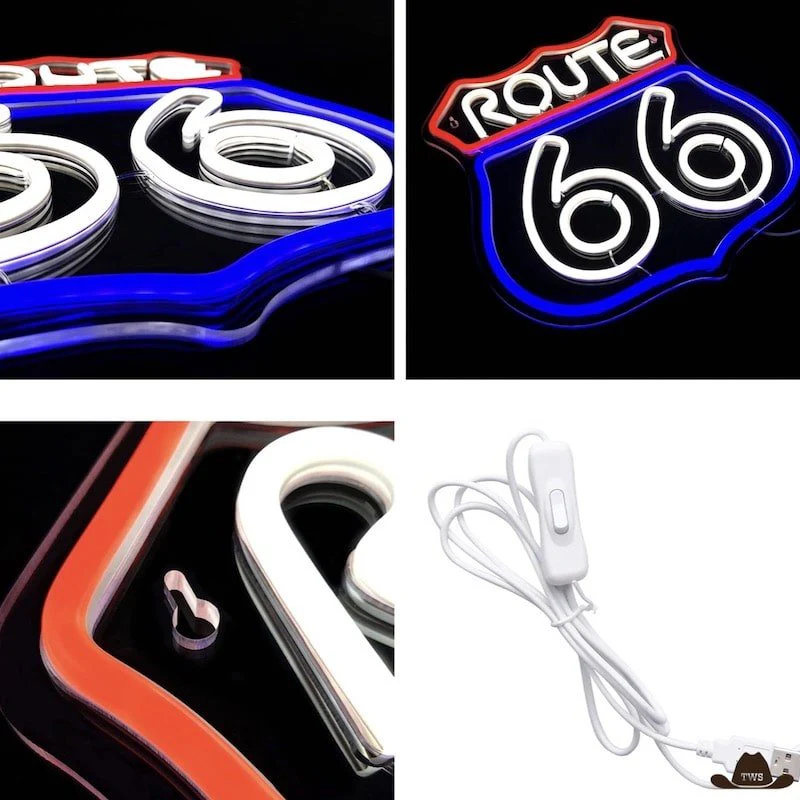 Enseigne Lumineuse Route 66 – Image 5