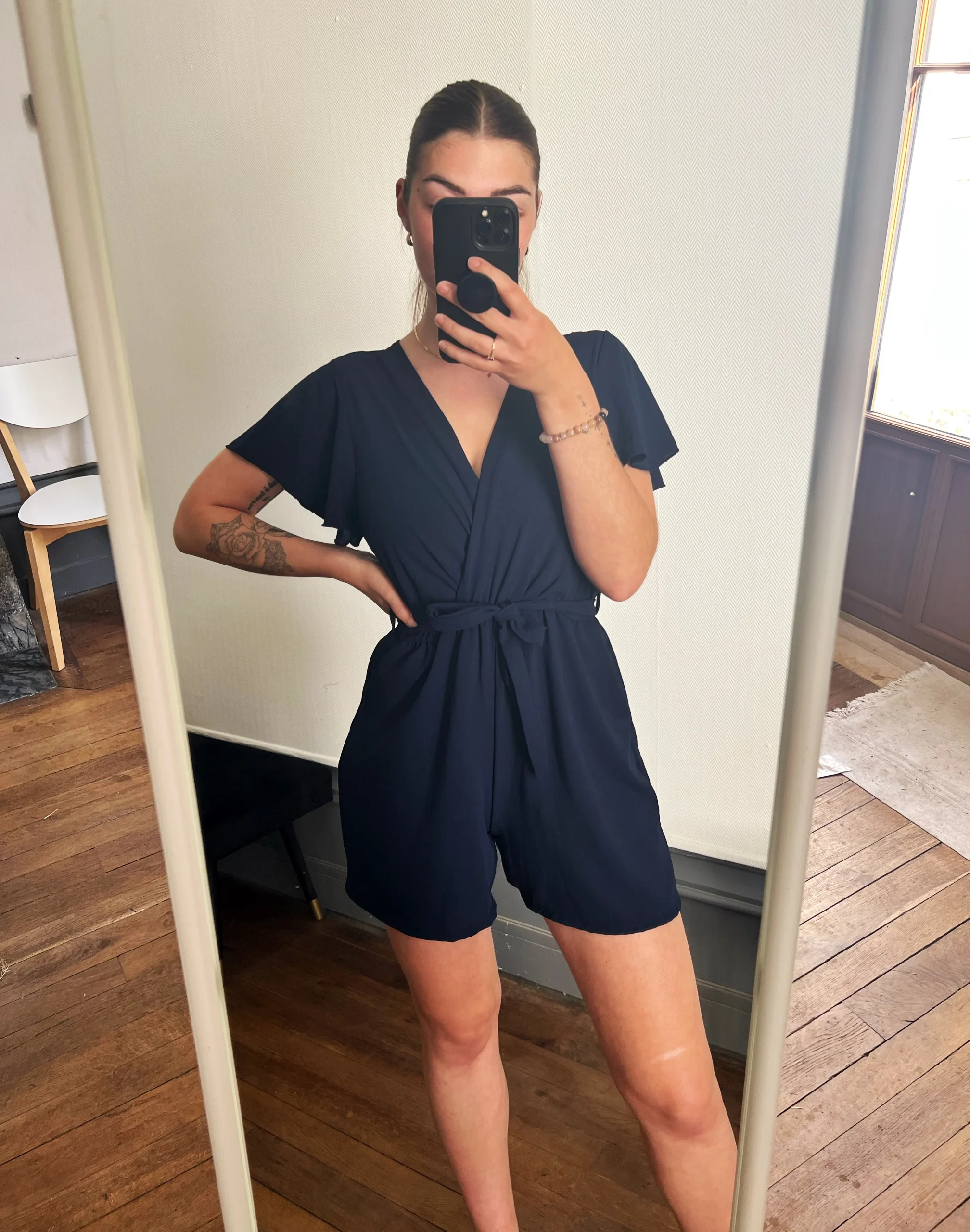 Combishort unie avec poches – Image 4