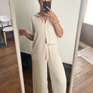 Chemisier d’ensemble plissé