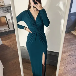 Robe longue coeur noué
