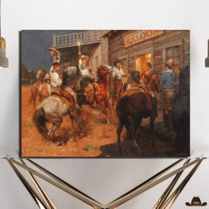 Peinture Tableau Western Bar