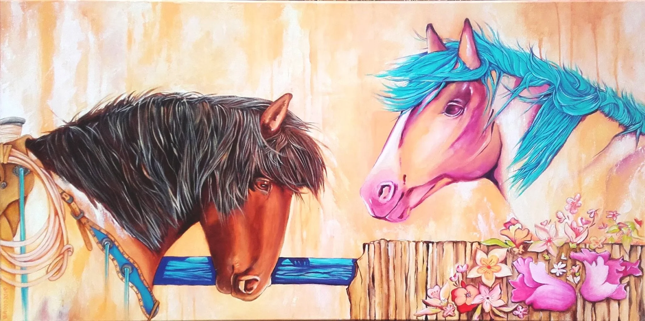 Peinture Western "Mustangs" – Image 2