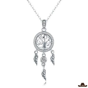 Pendentif Attrape-Rêves Bijou (Argent)