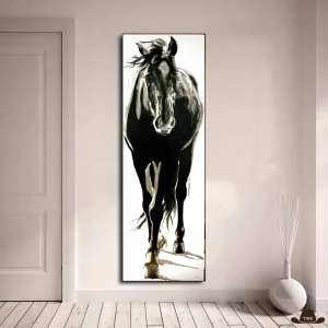 Tableau Western Cheval Noir