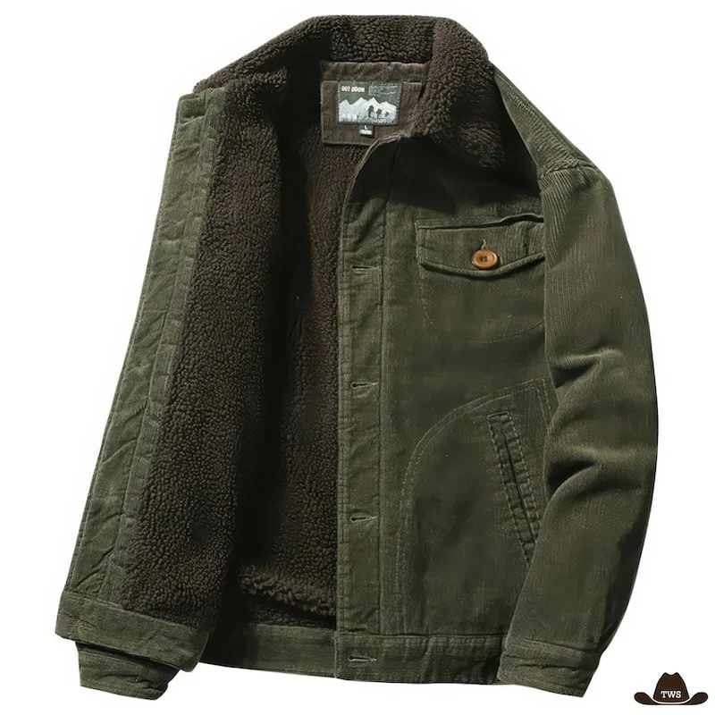 Veste Style Western en Velours Côtelé – Image 4