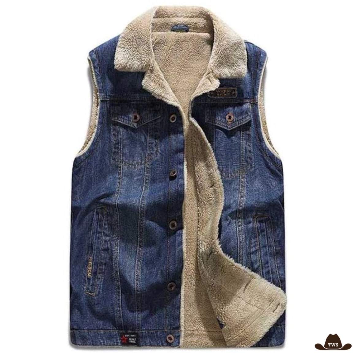 Veste Western Sans Manche Homme – Image 2