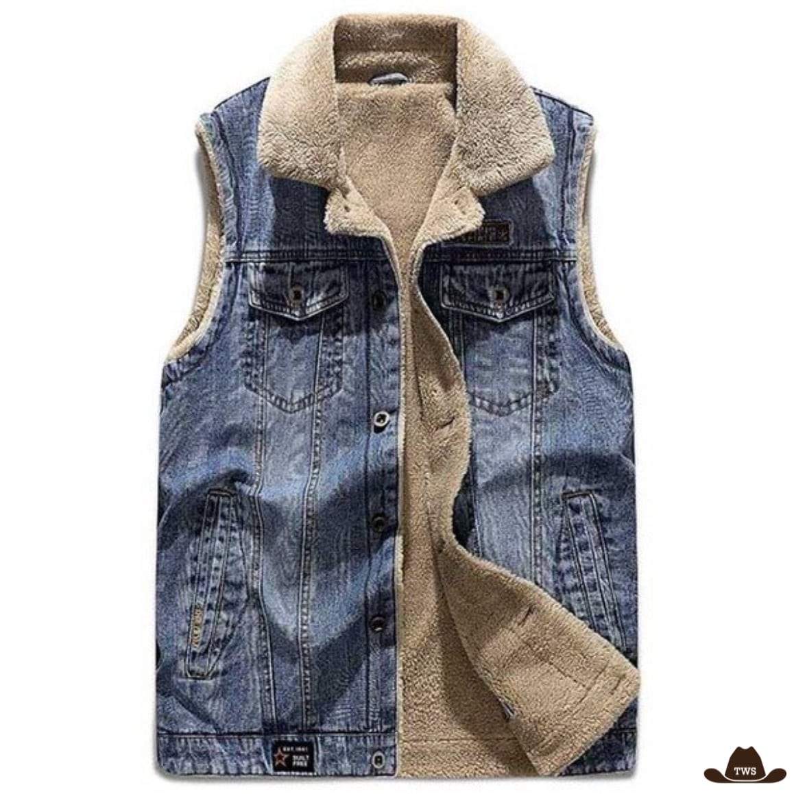 Veste Western Sans Manche Homme – Image 3